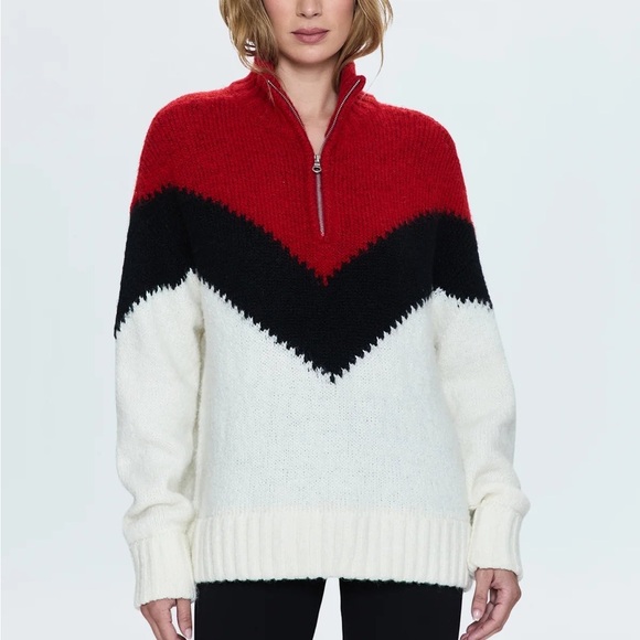 Maribel Sweater - Red, Black, and White - Picture 1 of 1